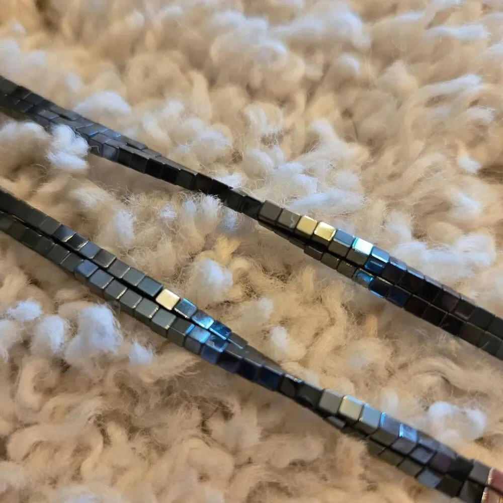 Black Hemitite & Black Bead Necklace